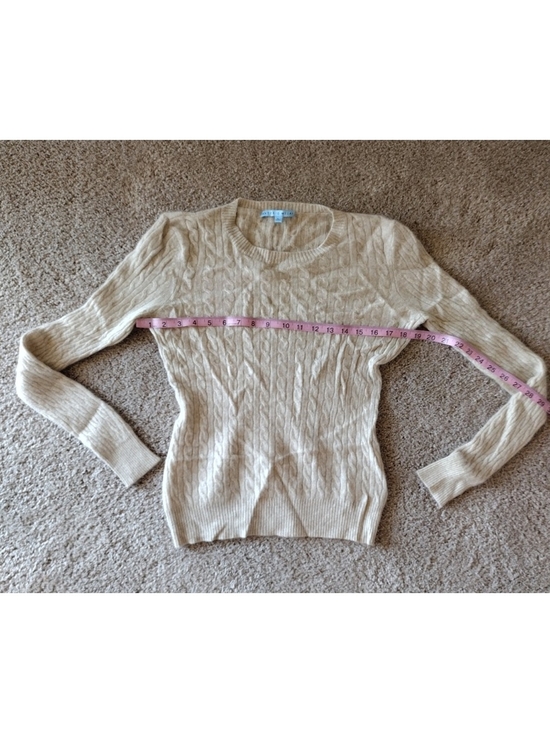 ANTONIO MELANI Sweaters - Antonio Melani Cashmere Beige Cable Knit Women's Sweater L